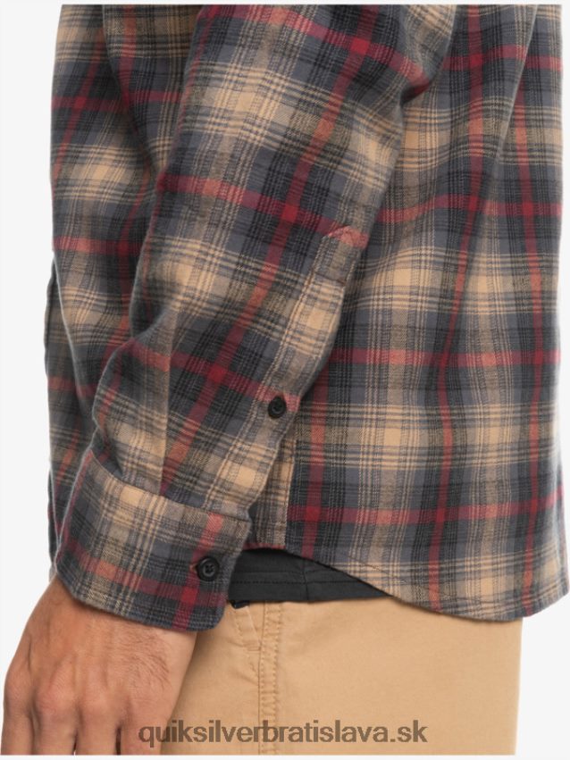 cramond stretch košeľa s dlhým rukávom Quiksilver muži B80HXR1049 rubínové víno cramond
