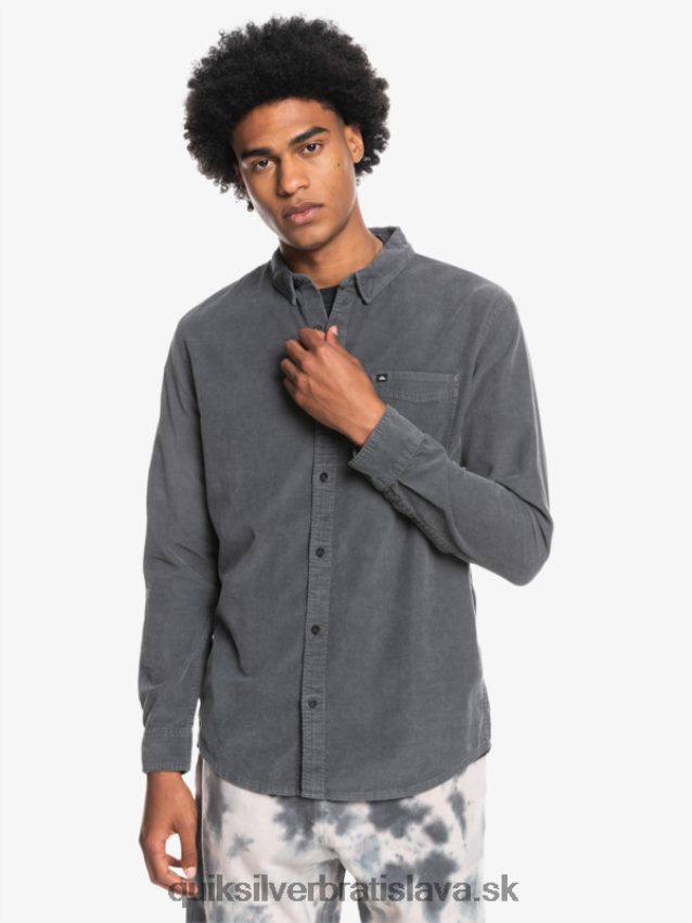 dymové tričko s dlhým rukávom Quiksilver muži B80HXR1223 železná brána