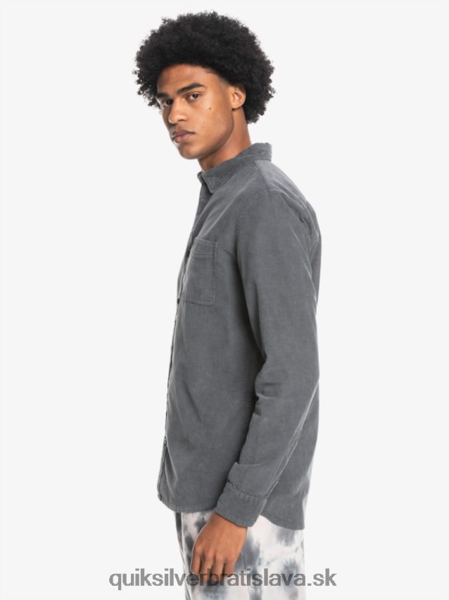 dymové tričko s dlhým rukávom Quiksilver muži B80HXR1223 železná brána