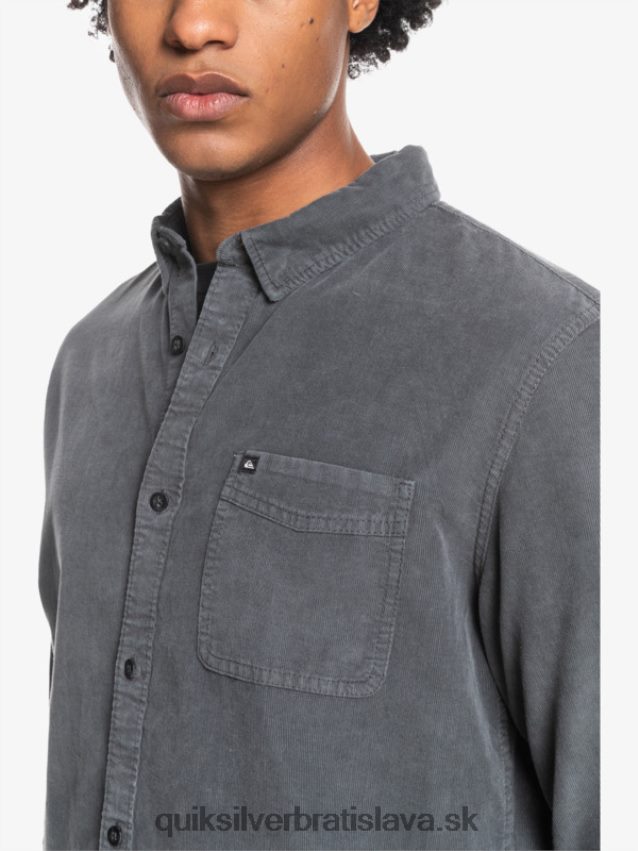dymové tričko s dlhým rukávom Quiksilver muži B80HXR1223 železná brána