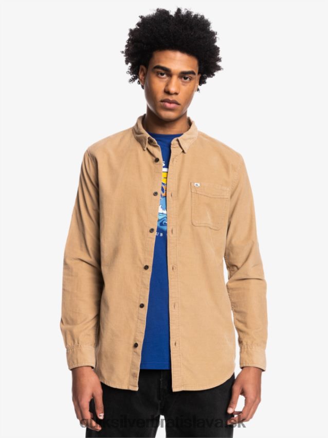 dymové tričko s dlhým rukávom Quiksilver muži B80HXR1224 tanín