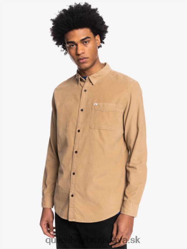dymové tričko s dlhým rukávom Quiksilver muži B80HXR1224 tanín