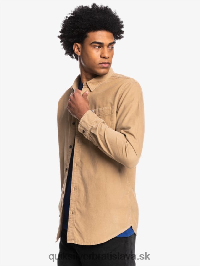 dymové tričko s dlhým rukávom Quiksilver muži B80HXR1224 tanín