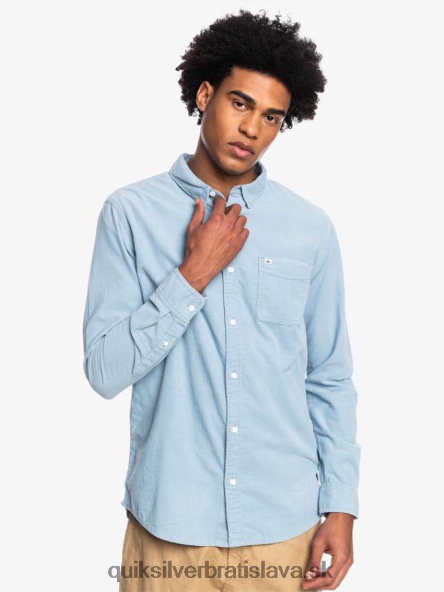 dymové tričko s dlhým rukávom Quiksilver muži B80HXR1225 ashley modrá