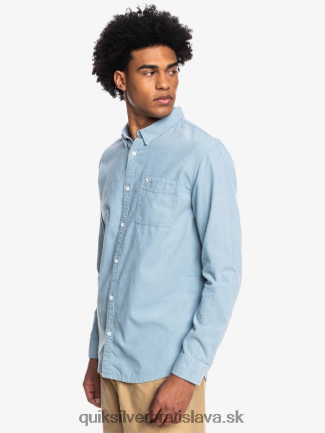 dymové tričko s dlhým rukávom Quiksilver muži B80HXR1225 ashley modrá