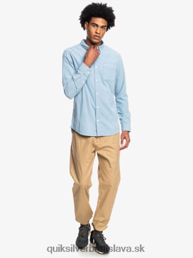 dymové tričko s dlhým rukávom Quiksilver muži B80HXR1225 ashley modrá