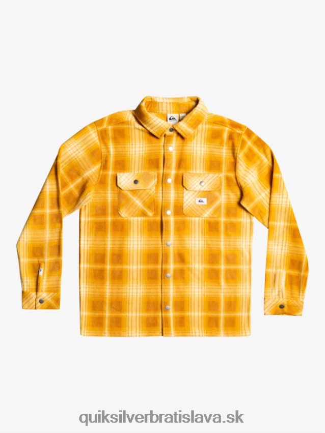 flanelová košeľa s dlhým rukávom na surfovanie Quiksilver muži B80HXR1555 hnedý cukor shadowplaid