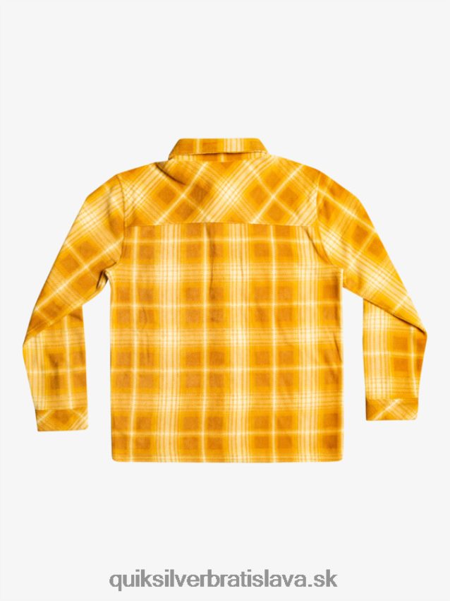 flanelová košeľa s dlhým rukávom na surfovanie Quiksilver muži B80HXR1555 hnedý cukor shadowplaid
