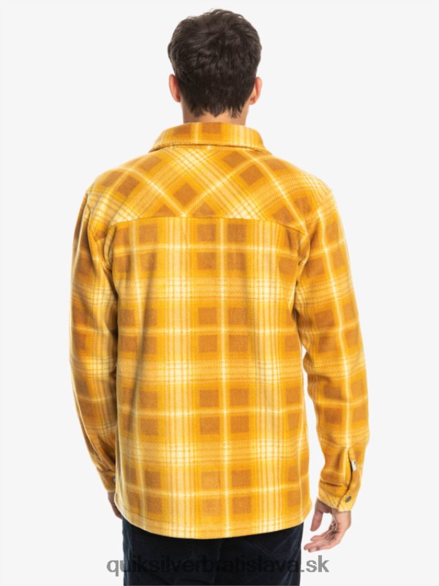 flanelová košeľa s dlhým rukávom na surfovanie Quiksilver muži B80HXR1555 hnedý cukor shadowplaid