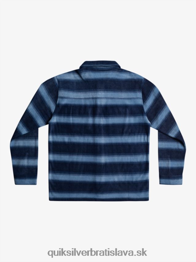 flanelová košeľa s dlhým rukávom na surfovanie Quiksilver muži B80HXR1556 námornícke sako s flanelovým prúžkom
