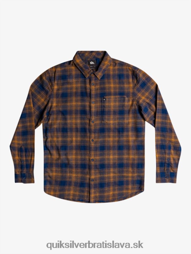 ganaway stretch flanelová košeľa s dlhým rukávom Quiksilver muži B80HXR1767 insígnie modrá ganaway