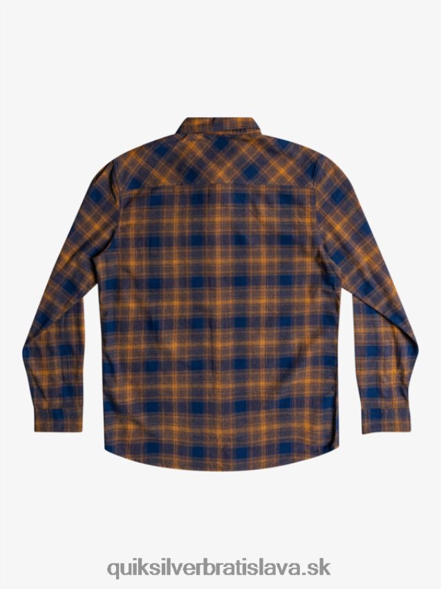 ganaway stretch flanelová košeľa s dlhým rukávom Quiksilver muži B80HXR1767 insígnie modrá ganaway