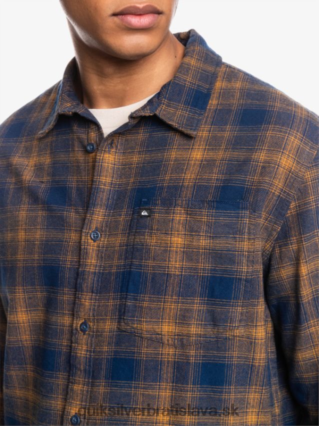 ganaway stretch flanelová košeľa s dlhým rukávom Quiksilver muži B80HXR1767 insígnie modrá ganaway