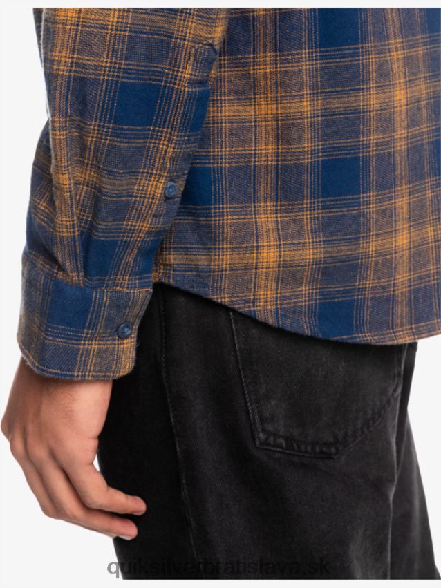ganaway stretch flanelová košeľa s dlhým rukávom Quiksilver muži B80HXR1767 insígnie modrá ganaway