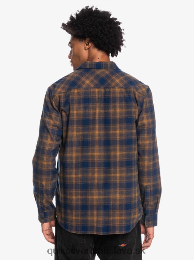 ganaway stretch flanelová košeľa s dlhým rukávom Quiksilver muži B80HXR1767 insígnie modrá ganaway
