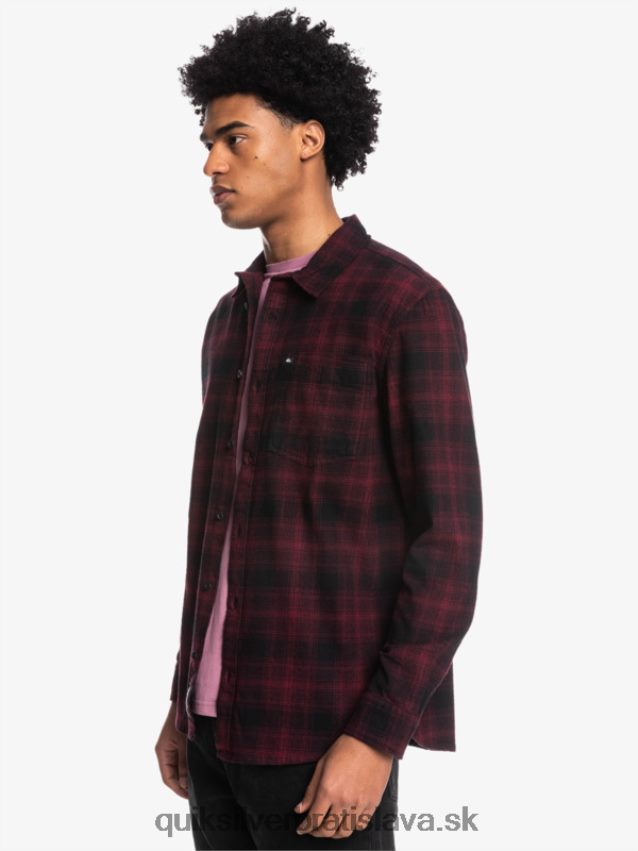 ganaway stretch flanelová košeľa s dlhým rukávom Quiksilver muži B80HXR1769 čierny ganaway