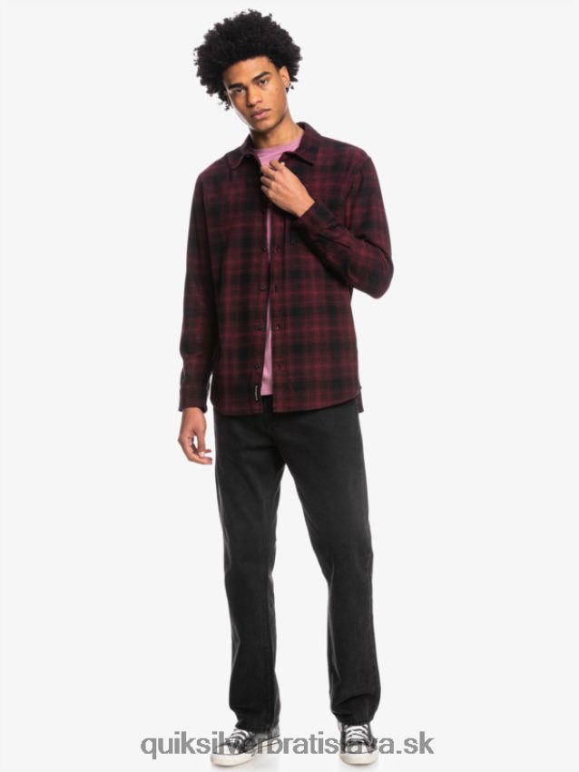 ganaway stretch flanelová košeľa s dlhým rukávom Quiksilver muži B80HXR1769 čierny ganaway