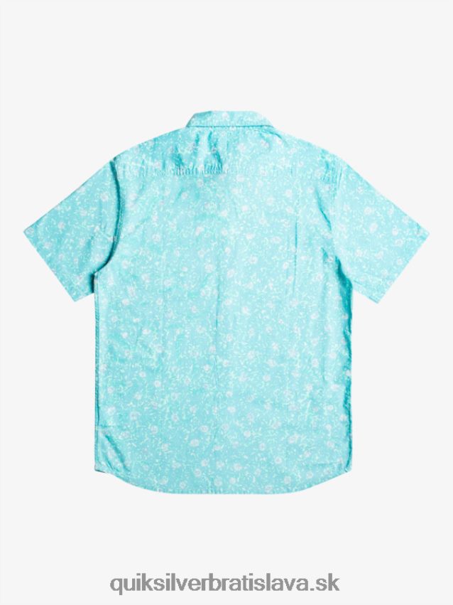 jemná chlpatá košeľa s krátkym rukávom Quiksilver muži B80HXR1230 nebesky modrá jemná fuzz