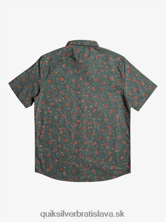 jemná chlpatá košeľa s krátkym rukávom Quiksilver muži B80HXR1231 tmavá bridlica mellow fuzz