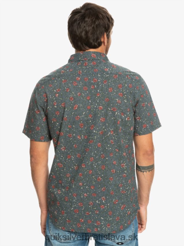 jemná chlpatá košeľa s krátkym rukávom Quiksilver muži B80HXR1231 tmavá bridlica mellow fuzz