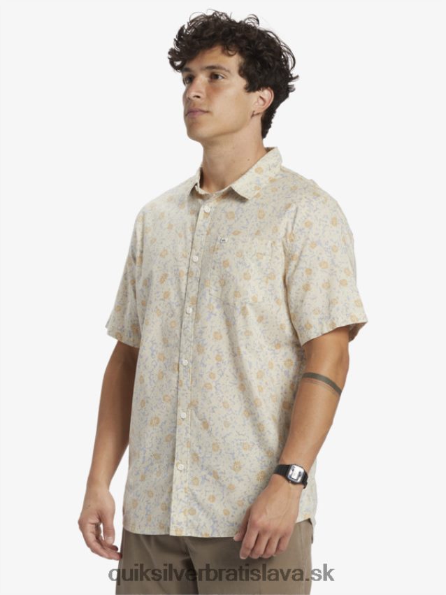 jemná chlpatá košeľa s krátkym rukávom Quiksilver muži B80HXR1232 breza mäkký chumáč