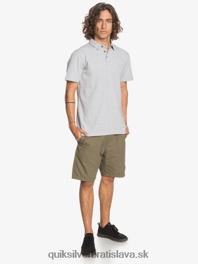 každodenné polokošeľa s krátkym rukávom Quiksilver muži B80HXR1552 svetlosivý vres