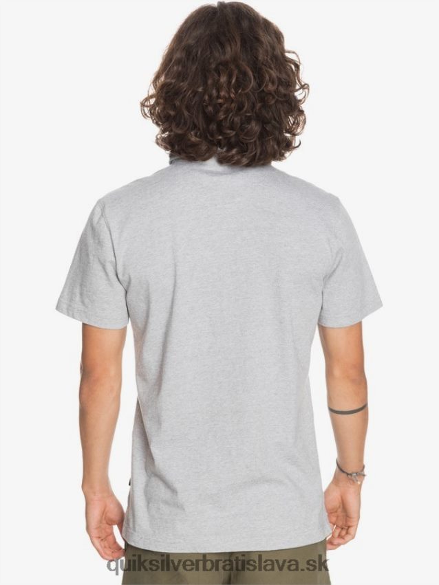 každodenné polokošeľa s krátkym rukávom Quiksilver muži B80HXR1552 svetlosivý vres