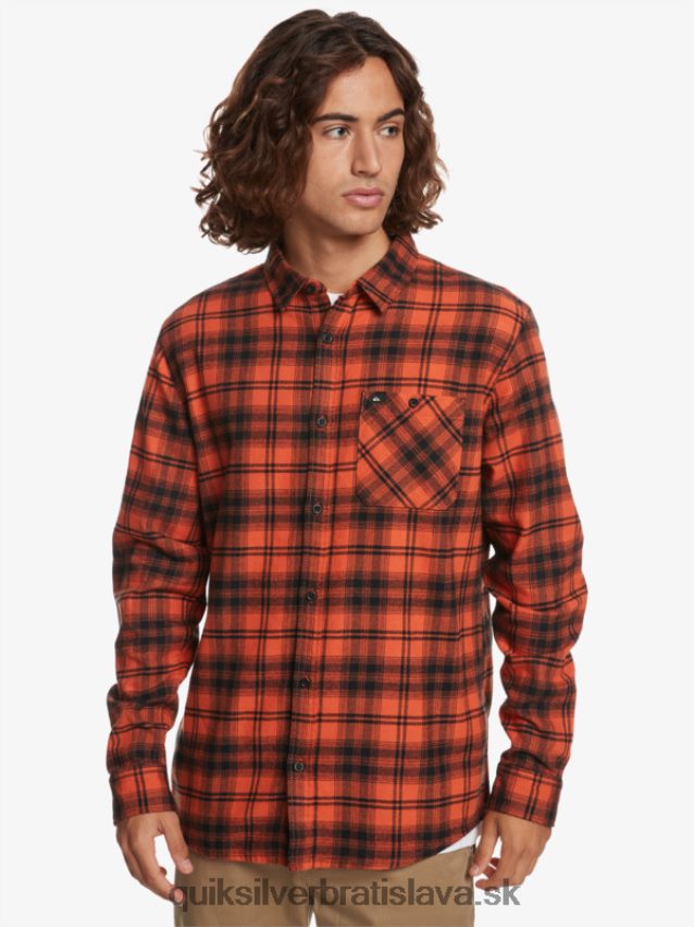 košeľa hatton s dlhým rukávom Quiksilver muži B80HXR1559 pálený okrový hatton