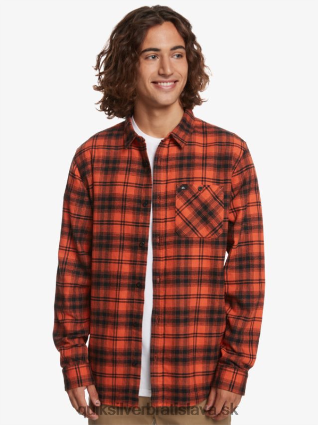 košeľa hatton s dlhým rukávom Quiksilver muži B80HXR1559 pálený okrový hatton