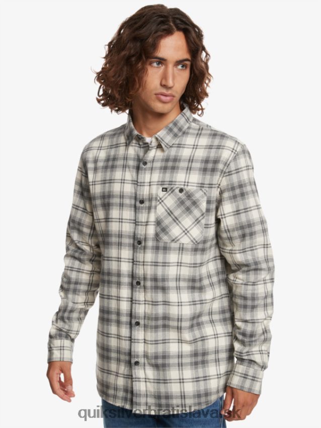 košeľa hatton s dlhým rukávom Quiksilver muži B80HXR1560 železná brána hatton