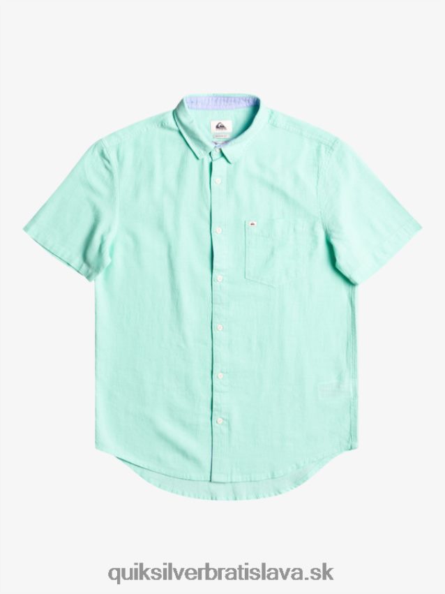 košeľa s krátkym rukávom Quiksilver muži B80HXR1360 plážové sklo