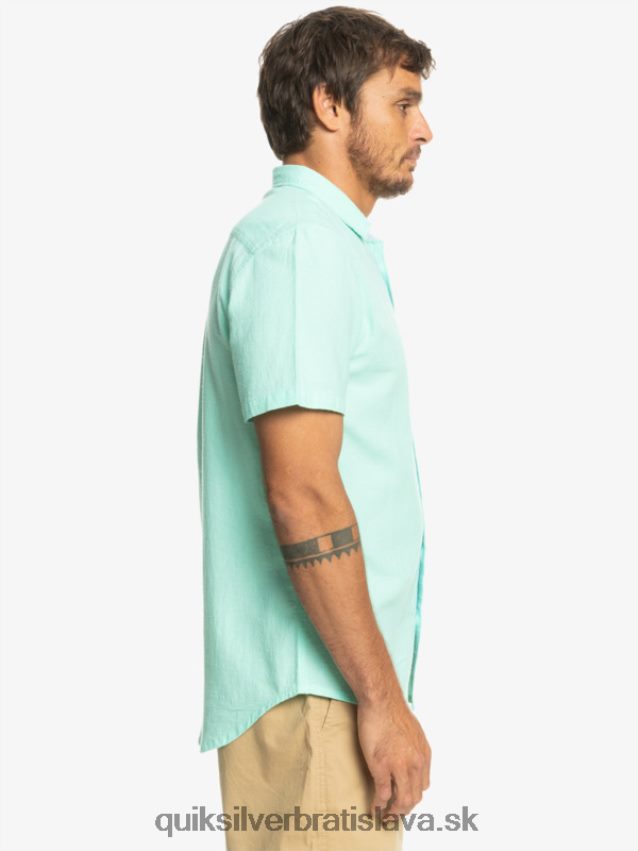 košeľa s krátkym rukávom Quiksilver muži B80HXR1360 plážové sklo