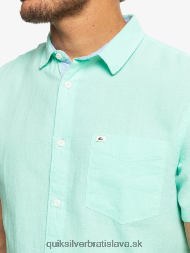 košeľa s krátkym rukávom Quiksilver muži B80HXR1360 plážové sklo