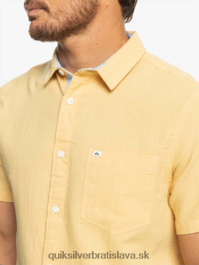 košeľa s krátkym rukávom Quiksilver muži B80HXR1361 pšenica