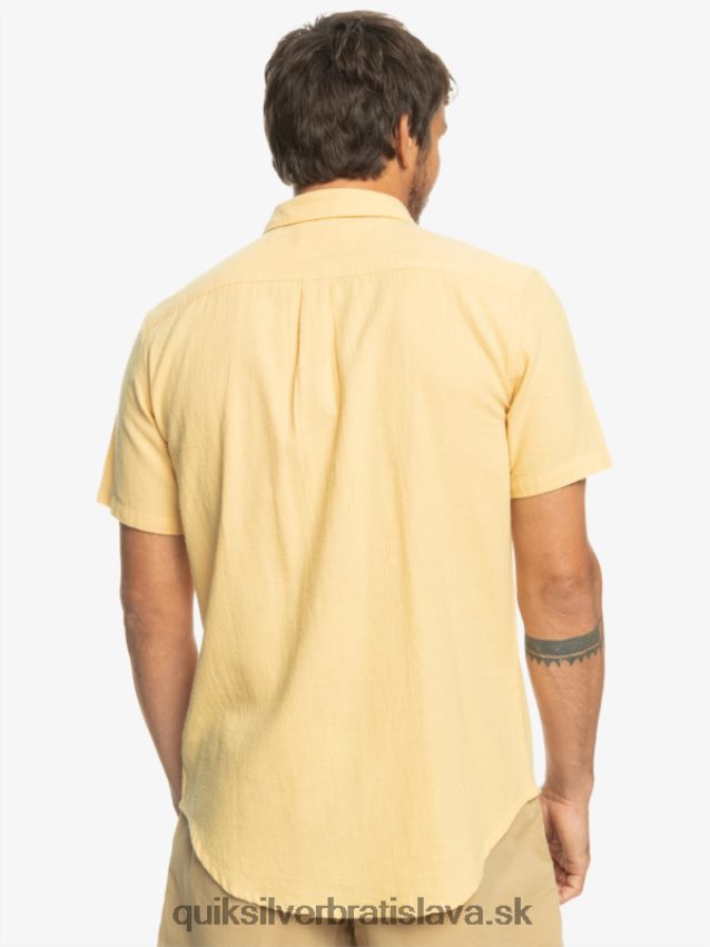 košeľa s krátkym rukávom Quiksilver muži B80HXR1361 pšenica