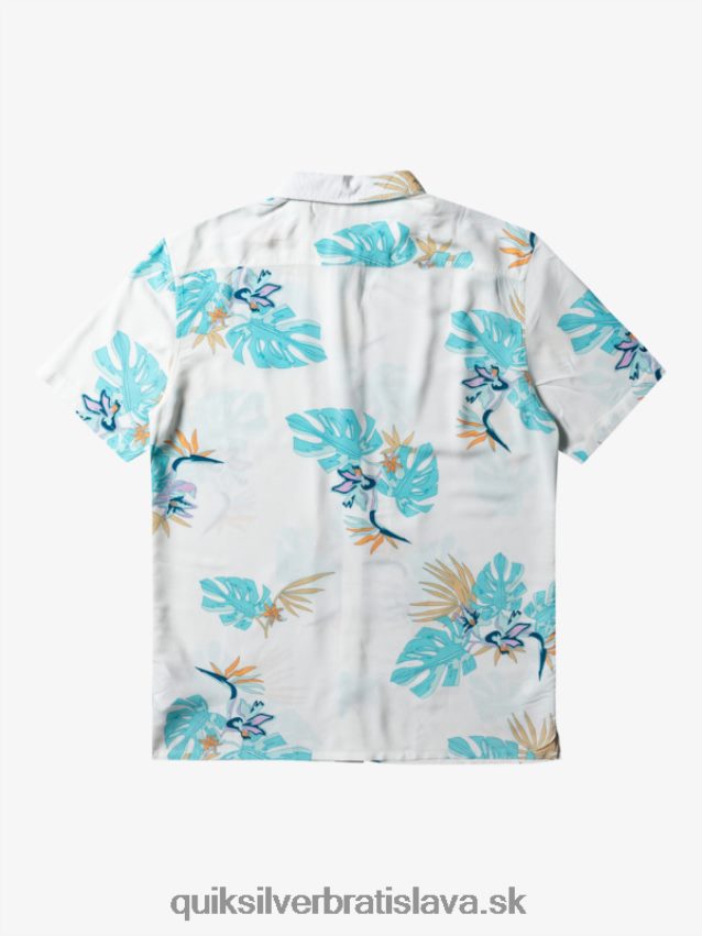 kvetinová košeľa s krátkym rukávom Quiksilver muži B80HXR650 snehovo biele kvetinové ss