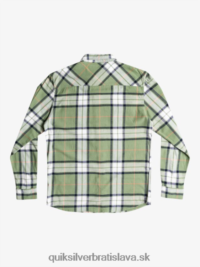 lipová stretch flanelová košeľa s dlhým rukávom Quiksilver muži B80HXR1427 loden mráz lipový úsek