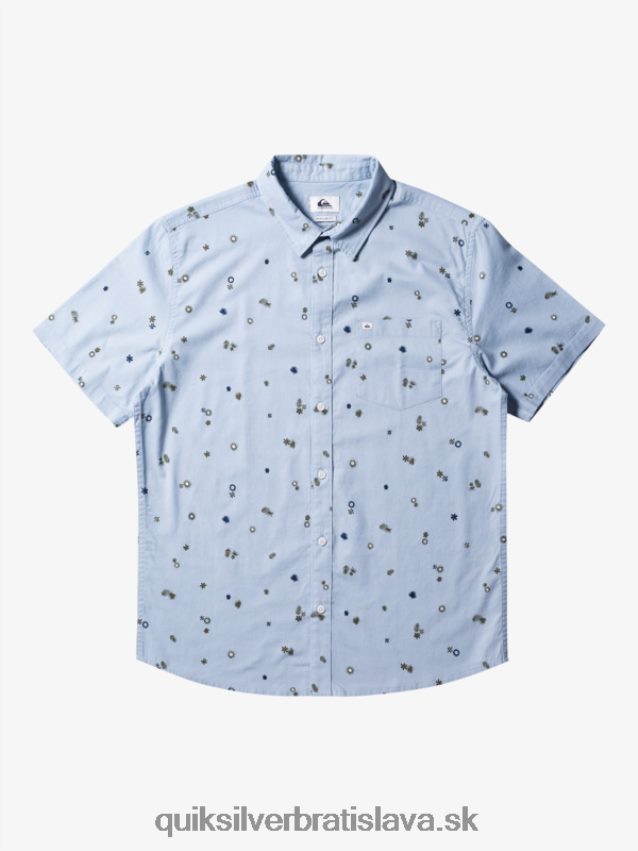mierová rave košeľa s krátkym rukávom Quiksilver muži B80HXR591 nebeská modrá pokojná rave s