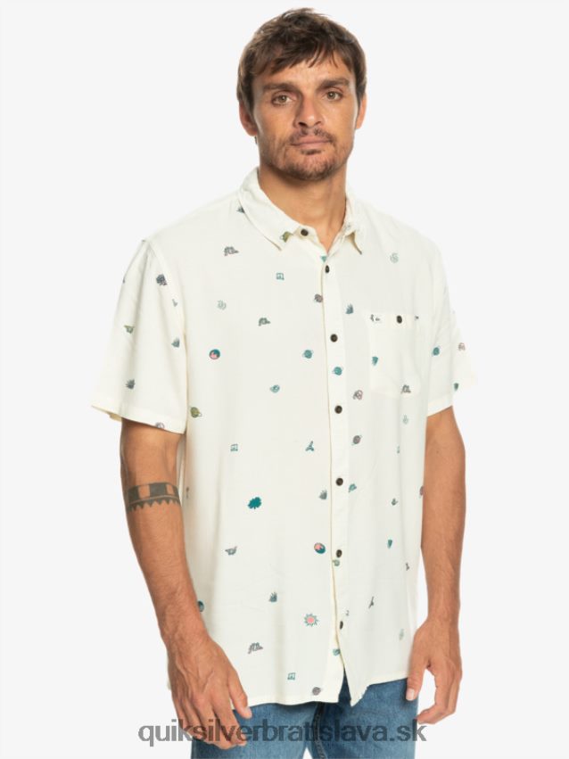 minimark košeľa s krátkym rukávom Quiksilver muži B80HXR1226 breza minimark