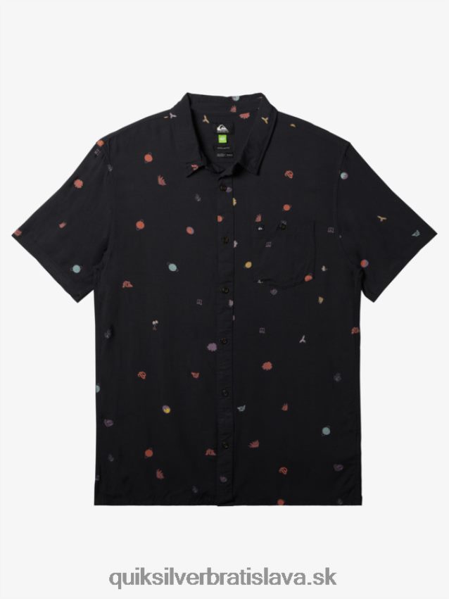 minimark košeľa s krátkym rukávom Quiksilver muži B80HXR1227 asfaltová miniznačka