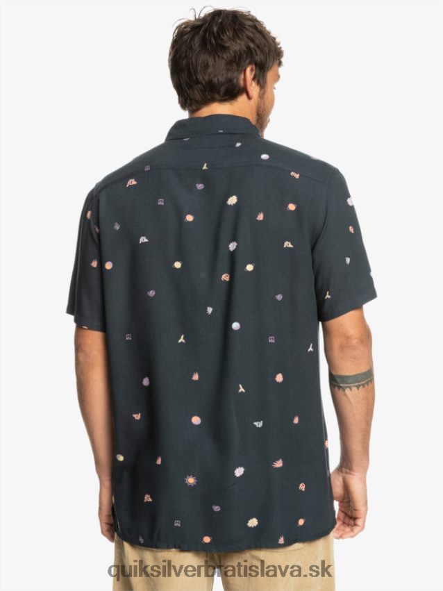 minimark košeľa s krátkym rukávom Quiksilver muži B80HXR1227 asfaltová miniznačka