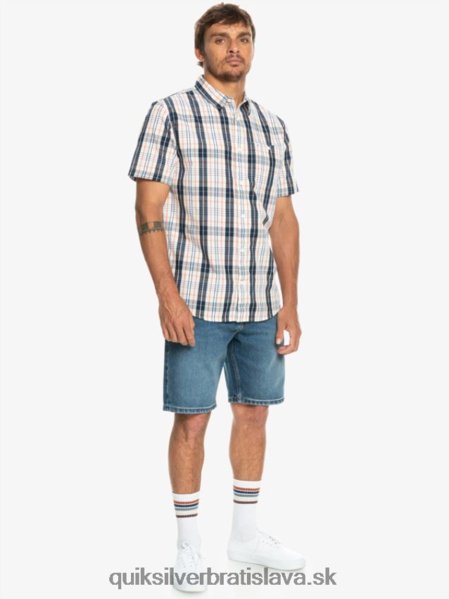 nová swintonová košeľa s krátkym rukávom Quiksilver muži B80HXR914 breza swinton