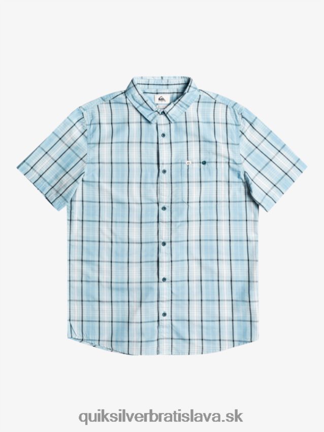 nová swintonová košeľa s krátkym rukávom Quiksilver muži B80HXR916 nebesky modrý swinton