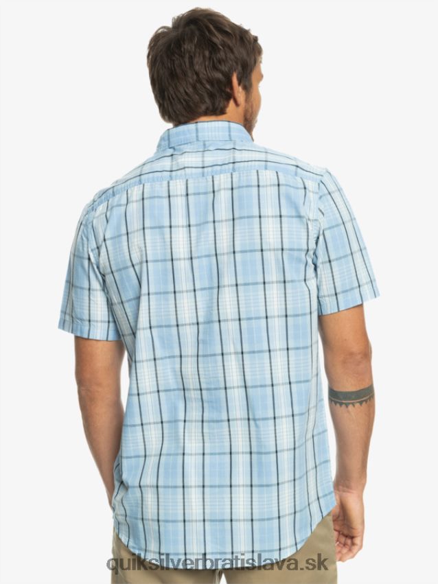 nová swintonová košeľa s krátkym rukávom Quiksilver muži B80HXR916 nebesky modrý swinton