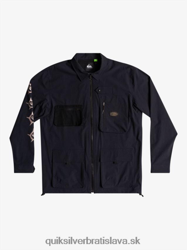pod oblohou košeľa s dlhým rukávom Quiksilver muži B80HXR1717 čierna