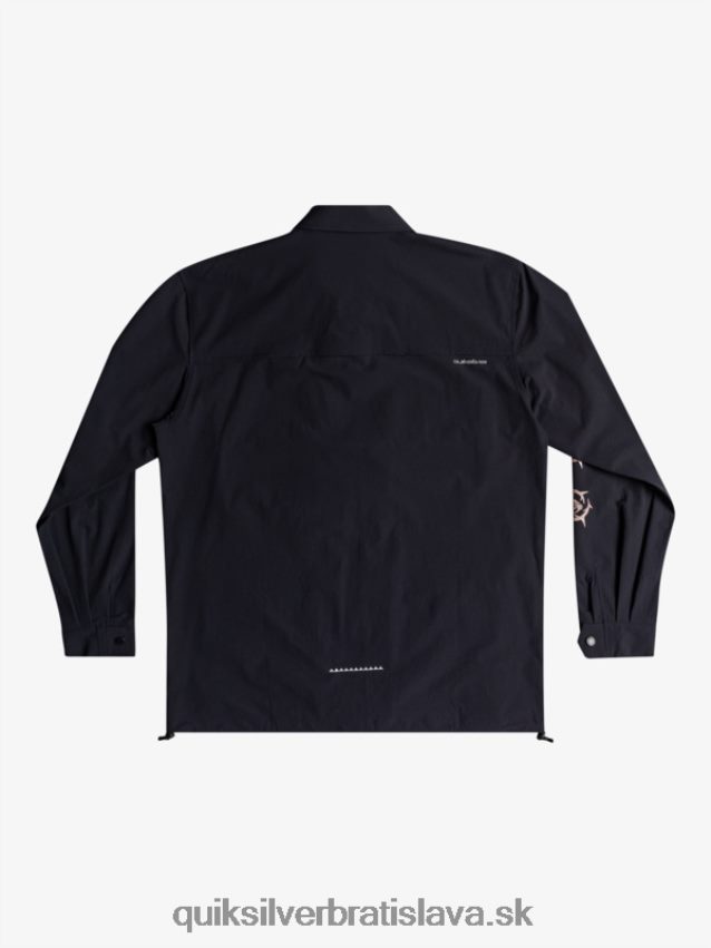 pod oblohou košeľa s dlhým rukávom Quiksilver muži B80HXR1717 čierna