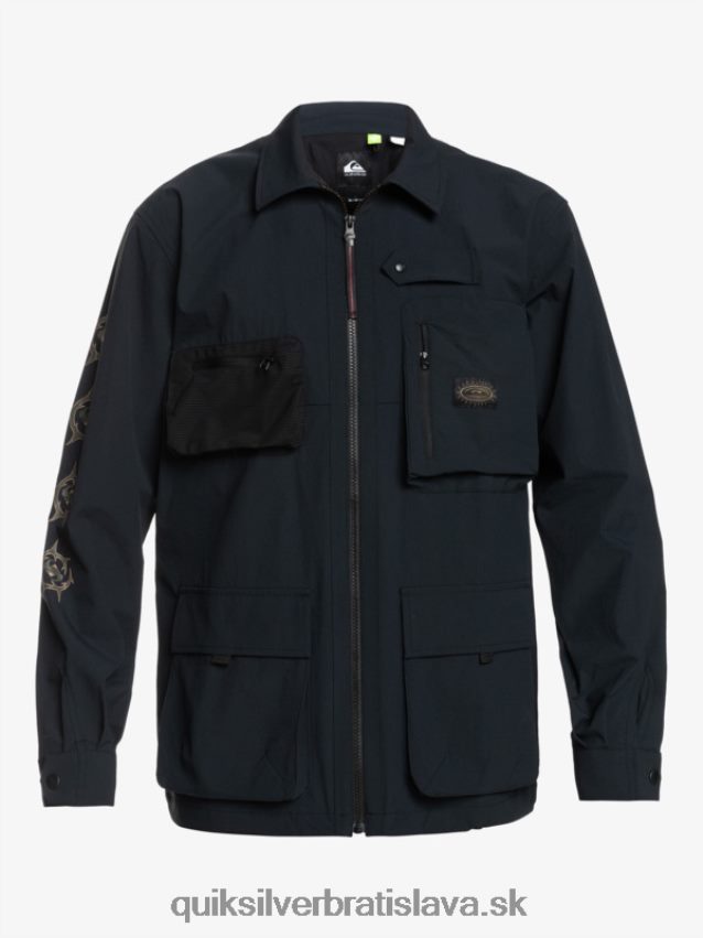 pod oblohou košeľa s dlhým rukávom Quiksilver muži B80HXR1717 čierna