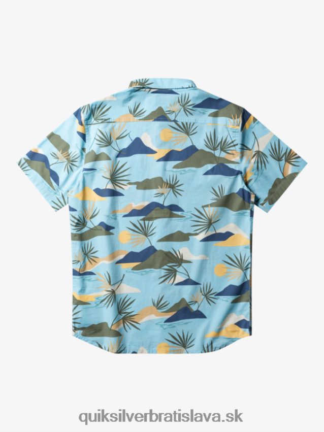 pomalá košeľa s krátkym rukávom Quiksilver muži B80HXR665 nebeská modrá pomalý omámenie ss