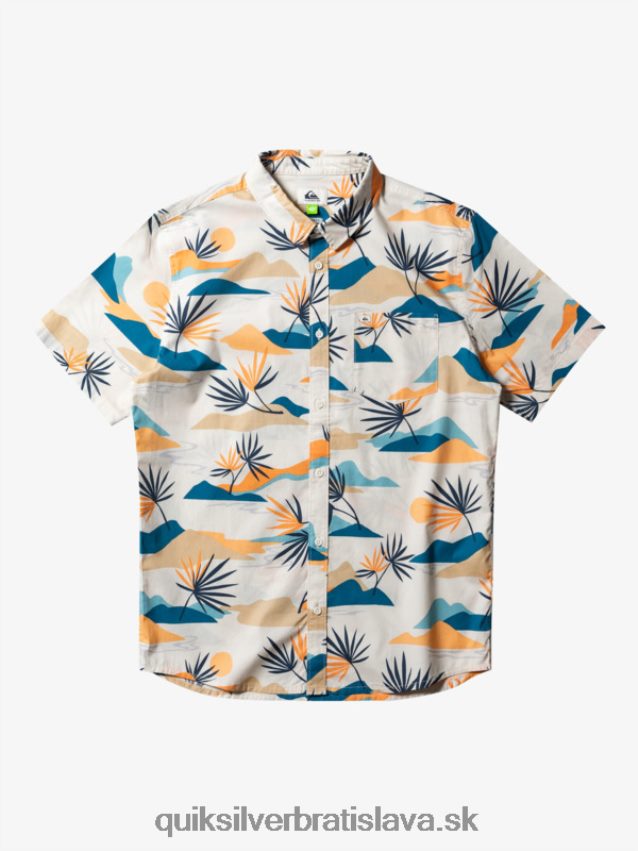 pomalá košeľa s krátkym rukávom Quiksilver muži B80HXR666 breza pomaly omámiť ss