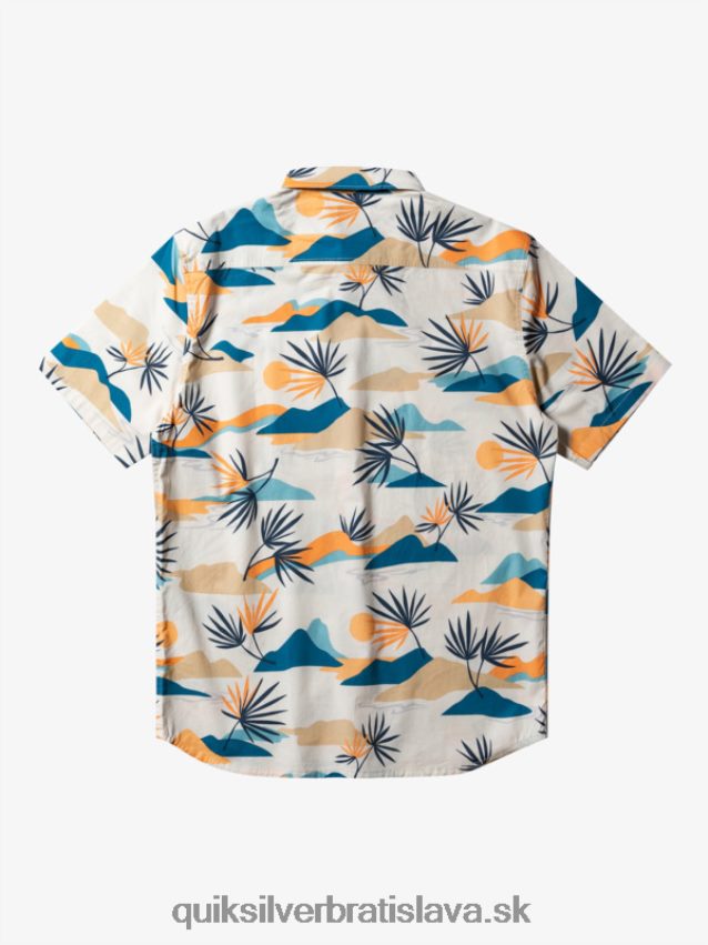 pomalá košeľa s krátkym rukávom Quiksilver muži B80HXR666 breza pomaly omámiť ss